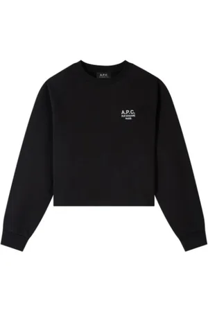 A.P.C. Sweatshirts & Hoodies, Dames, Zwart, M, Zwarte Oona Sweatshirt met Wit Logo