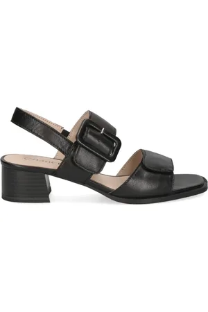 Caprice Schoenen, Dames, Zwart, 38 EU, Zwarte Casual Open Sandalen Vrouwen