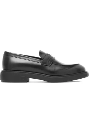 Salvatore Ferragamo Schoenen, Heren, Zwart, 42 1/2 EU, Leer, Zwarte Penny Slot Loafers