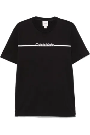 Calvin Klein Tops, Heren, Zwart, M, Zwarte T-shirts en Polos