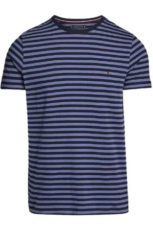 Tommy Hilfiger Tops, Heren, Blauw, M, Stijlvolle T-shirts en Polos