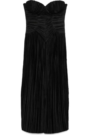 Cult Gaia Kleedjes, Dames, Zwart, S, Zwarte Strapless Sweetheart Neck Jurk