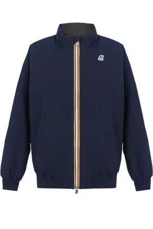 K-Way Jassen, Heren, Blauw, S, Polyester, Omkeerbare Warme Jas voor Mannen