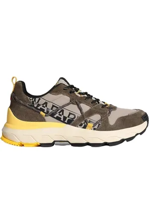 Napapijri Schoenen, Heren, Bruin, 46 EU, Leer, Trail Running Sneakers Bruin Polyester/Leer
