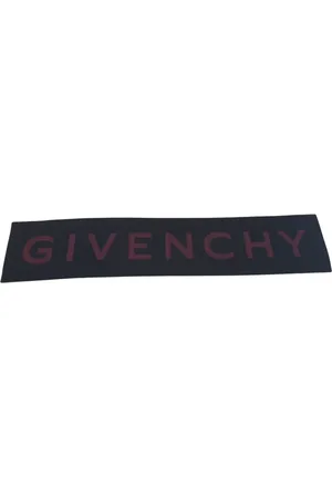 Givenchy Accessoires, Dames, Zwart, ONE Size, Wol, Zwart Wol Sjaal Big Logo