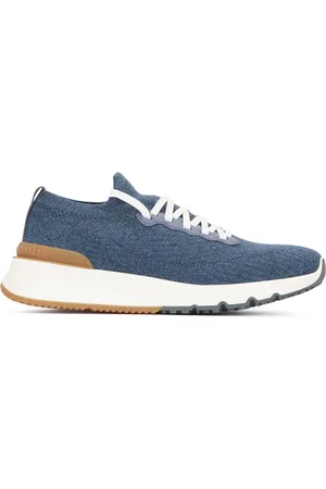 Brunello Cucinelli Schoenen, Heren, Blauw, 41 EU, Stijlvolle Sneakers voor Mannen en Vrouwen