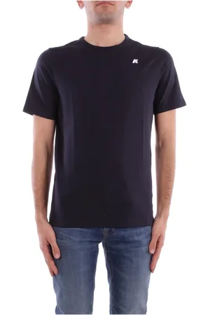 K-Way Tops, Heren, Blauw, L, Katoen, Logo Front T-shirts en Polo