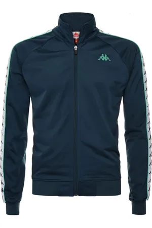 Kappa Sweatshirts & Hoodies, Heren, Blauw, M, Blauwe Slim Fit Sweatshirt met volledige rits