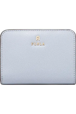 Furla Accessoires, Dames, Blauw, ONE Size, Cloud Camelia Compact Portemonnee Grijs
