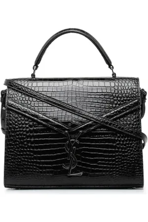 Saint Laurent Pre-owned, Dames, Zwart, ONE Size, Leer, Tweedehands leren handtassen