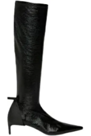 Courrèges Schoenen, Dames, Zwart, 37 EU, Zwarte Scuba Vinyl Laarzen