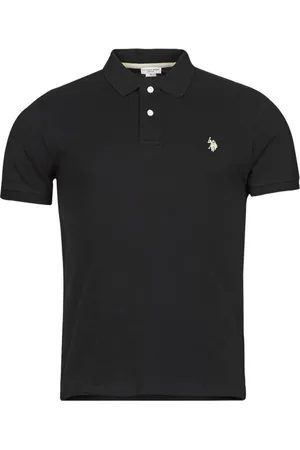 U.S. Polo Assn. Tops, Heren, Zwart, M, Katoen, Casual Logo Sport Polo Shirt