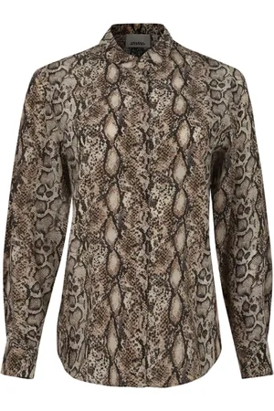 Isabel Marant Blouses & Shirts, Dames, , S, Python Print Zijden Blouse