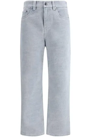 Fendi Jeans, Dames, Blauw, M, Katoen, Wijde Jeans
