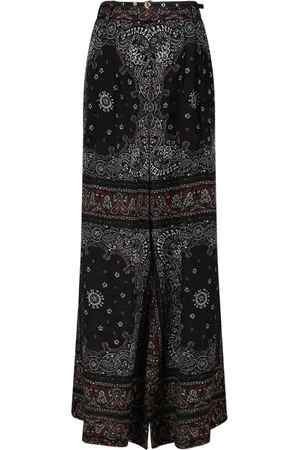 ZIMMERMANN Broeken, Dames, Veelkleurig, L, Bandana Print Wijde Pijp Broek