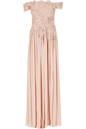 Costarellos Kleedjes, Dames, Roze, M, Roze Jurk met Boothals