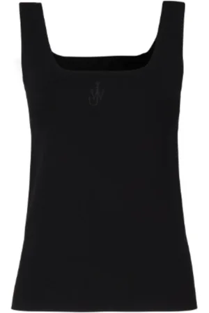 J.W.Anderson Tops, Dames, Zwart, M, Zwarte Top voor Vrouwen