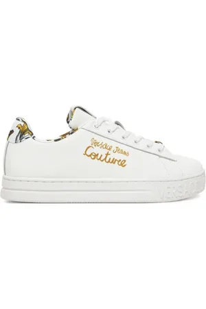 VERSACE Schoenen, Dames, Wit, 41 EU, Leer, Witte Court Sneakers 88 SKL Ontwerp