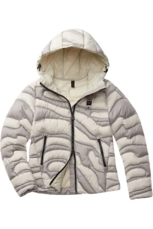 Blauer Jassen, Dames, Veelkleurig, S, Nylon, Grijze Winterjas Camouflage Geïnspireerd