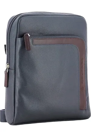 Piquadro Tassen, Heren, Blauw, ONE Size, Blauwe Heren Schoudertas Organizer