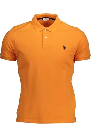 U.S. Polo Assn. Tops, Heren, Oranje, S, Katoen, Casual Logo Sport Polo Shirt