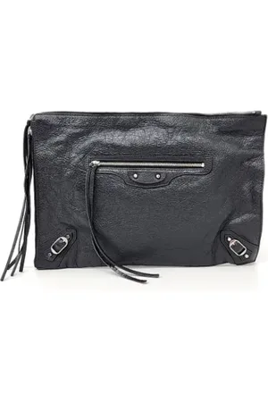 Balenciaga Pre-owned, Dames, Grijs, ONE Size, Pre-owned Leather clutches