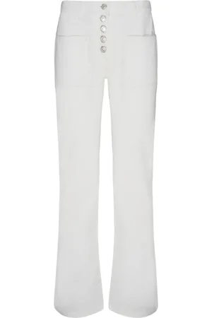 Courrèges Broeken, Dames, Wit, S, Denim, Multiflex Denim Bootcut Broek