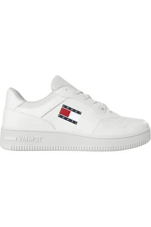 Tommy Hilfiger Schoenen, Dames, Wit, 36 EU, Leer, Retro BA Sneakers Wit Leer