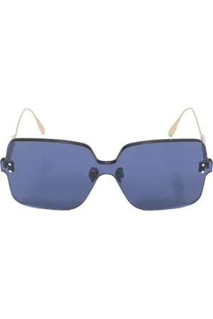Dior Pre-owned, Dames, Blauw, ONE Size, Pre-owned Metal sunglasses