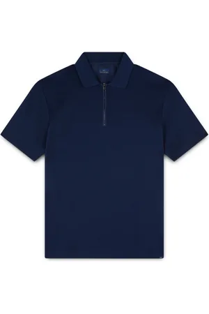 Paul & Shark Tops, Heren, Blauw, 2Xl, Katoen, Piqué Katoenen Polo met Rits