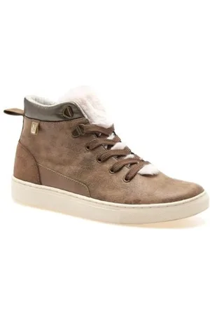 Napapijri Schoenen, Dames, Bruin, 36 EU, Urban Casual Hoge Sneakers Bruin