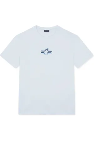 Paul & Shark Tops, Heren, Wit, 2Xl, Katoen, Geborduurd Supima Katoenen Jersey T-shirt