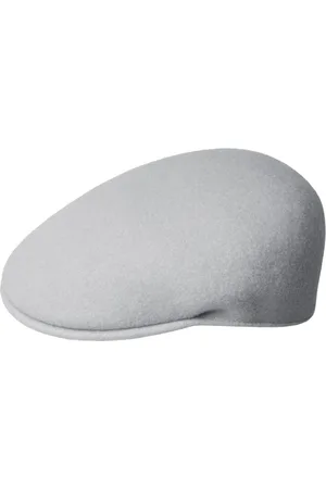 Kangol Accessoires, Dames, Grijs, L, Wol, Grijze Wollen Pet Iconische Stijl