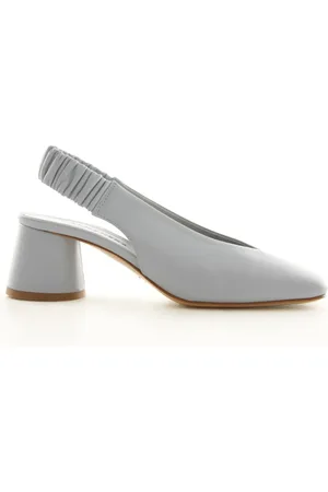HALMANERA Schoenen, Dames, Blauw, 40 EU, Leer, Vierkante Neus Leren Middelhak Schoenen