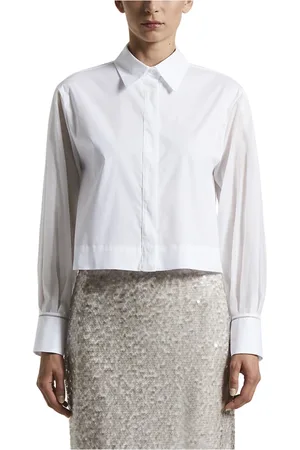 PESERICO SIGN Blouses & Shirts, Dames, Wit, L, Katoen, Blouses & Shirts