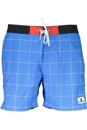 Karl Lagerfeld Badkleding, Heren, Blauw, S, Polyester, Geruite Boardshorts Blauw Strandkleding Mannen