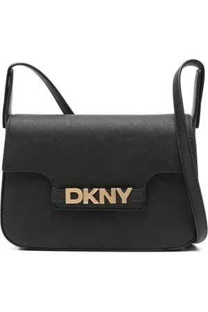 DKNY Tassen, Dames, Zwart, ONE Size, Leer, Zwarte Crossbody Tas voor Vrouwen