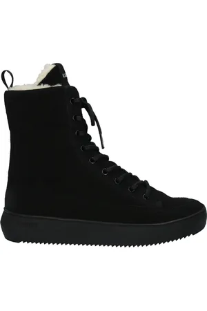 Blackstone Schoenen, Dames, Zwart, 39 EU, Liuna Zwarte Hoge Sneaker
