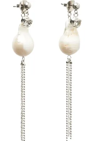 PESERICO SIGN Accessoires, Dames, Wit, ONE Size, Zoetwaterpareloorbellen
