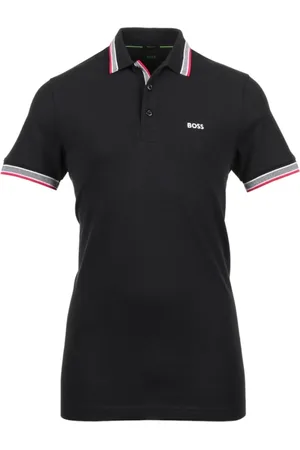 HUGO BOSS Tops, Heren, Zwart, L, Klassieke Polo Shirt voor Mannen