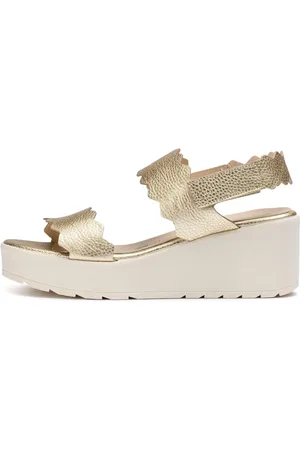 Wonders Schoenen, Dames, Geel, 38 EU, Sandalias Púrpura Oro, Color: Metalizados