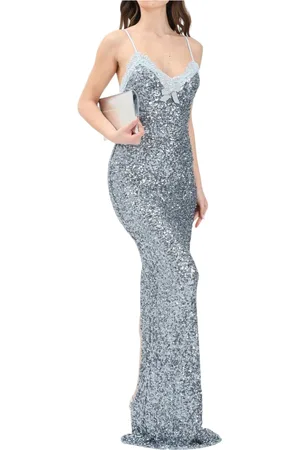 Elisabetta Franchi Kleedjes, Dames, Blauw, M, Polyester, Stijlvol Model Dameskleding