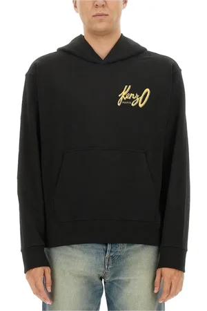Kenzo Sweatshirts & Hoodies, Heren, Zwart, S, Katoen, Logo Sweatshirt