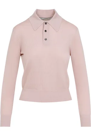 Bottega Veneta Tops, Dames, Roze, M, Kasjmier, Luxe Roze & Paarse T-shirt