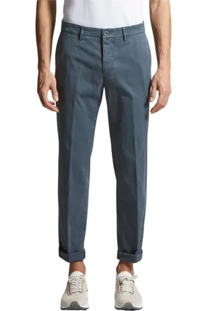 PESERICO SIGN Broeken, Heren, Blauw, L, Katoen, Stretch katoenen gabardine chino broek