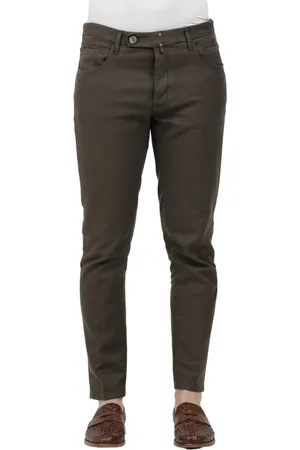 Incotex Broeken, Heren, Bruin, W36, Stretchstof vijf-pocket broek