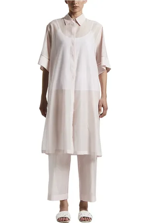 PESERICO SIGN Kleedjes, Dames, Roze, XS, Katoen, Blouses & Shirts