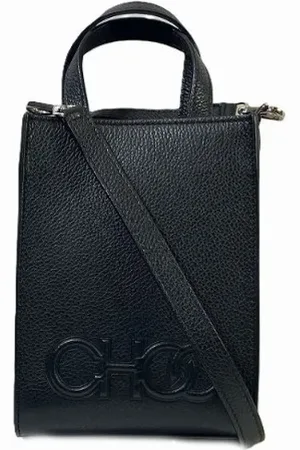 Jimmy Choo Pre-owned, Dames, Zwart, ONE Size, Leer, Tweedehands leren handtassen