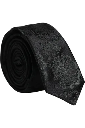 Dolce & Gabbana Accessoires, unisex, Groen, ONE Size, Donkergroene Bloemen Zijden Stropdas