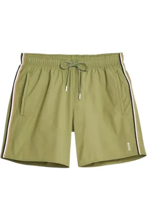 HUGO BOSS Badkleding, Heren, Groen, M, Polyester, Heren Iconic Zwemkleding